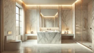 baños con marmol blanco Bathrooms with White Marble