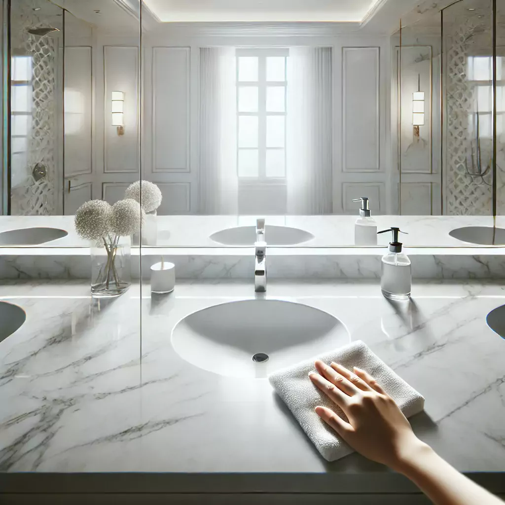 Baños con Mármol Blanco, Pflege und Instandhaltung von Badezimmern mit weißem Marmor Bathrooms with white marble